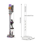 Vacuum Stand Holder Universal Storage Rack for Cordless Cleaners V6-V15 – Heavy Duty Metal Base, Trigger Lock Clamp, Wall Mountable, Accessories Organizer, Space-Saving Docking Station