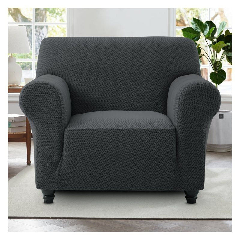 Thickened Jacquard Spandex Sofa Cover Elastic Stretch Slipcover Pet Friendly All Season Non-Slip Removable Washable Armchair Loveseat 1 2 3 Seater Couch Protector