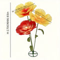 Large Artificial Poppy Flowers 3pcs Giant Orange Yellow Red Blooms Realistic Faux Floral for Wedding Centerpiece Party Decor Photo Booth Spring Home Decoration