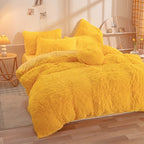 Plush Duvet Cover Set 3 Piece Ultra-Soft Warm Comforter Cover Twin Full Queen King 8 Colors for Bedroom Guest Room Dorm
