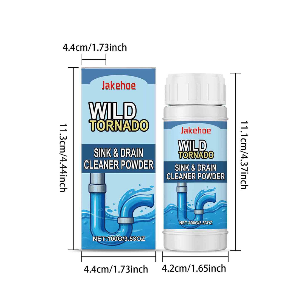 Drain Cleaning Powder 3-Pack 300g – High-Efficiency Pipe Unclogger & Odor Eliminator for Kitchen Sinks, Bathroom Sinks, Bathtubs & Toilets, Drain Cleaner Powder Dissolves Blockages Fast