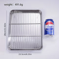 Stainless Steel Baking Sheet with Rack Set – Oven & Dishwasher Safe Cookie Pan with Cooling Rack for Healthy Baking, Roasting & Christmas Cookies