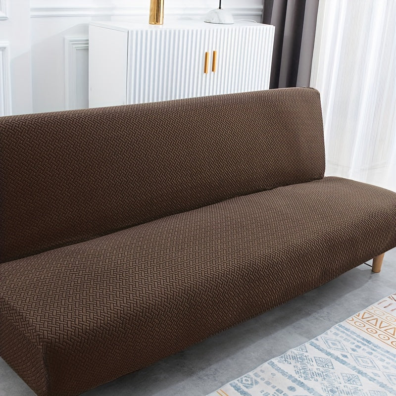 T-Shaped Jacquard Sofa Cover Futon Slipcover - Stretch Couch Cover for Living Room Office L Shaped Sofa Protector M L Size