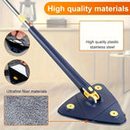 360 Rotating Spin Mop Hands-Free Wet Dry Floor Cleaner with Long Handle – Multi-Surface Home Cleaning Mop, No Battery Required