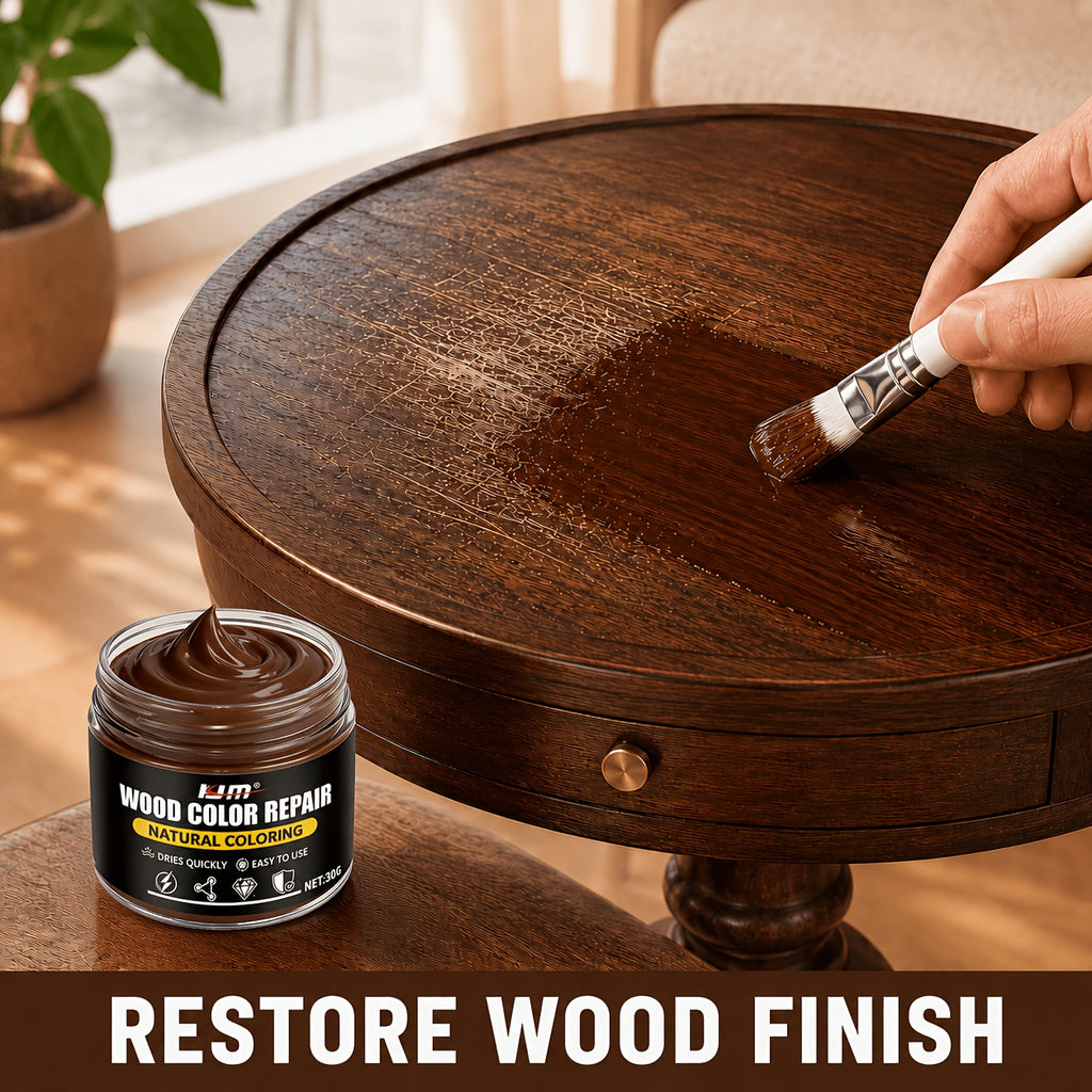 Wood Repair Paste Scratch & Crack Filler, Color-Restoring Wood Putty for Furniture, Doors, Cabinets, Tables, Chairs & Floors, Easy-to-Use Surface Repair Solution