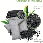 Bamboo Charcoal Air Purifying Bags Odor Absorber – Activated Charcoal Moisture Absorber & Natural Deodorizer for Car, Closet, Shoes, Bathroom & Home, 6 to 16 Pack