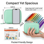 Weekly Pill Organizer Bag Set – 14 Color-Coded Waterproof Zipper Bags Reusable Travel Medicine Storage for Vitamins Fish Oil Daily Supplements