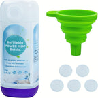 Refillable Bottle for Swiffer PowerMop 26 oz – Reusable Leak-Proof HDPE Mop Bottle with 5 Gaskets & Folding Funnel, Compatible with Power Mop, Eco-Friendly Floor Cleaning Solution