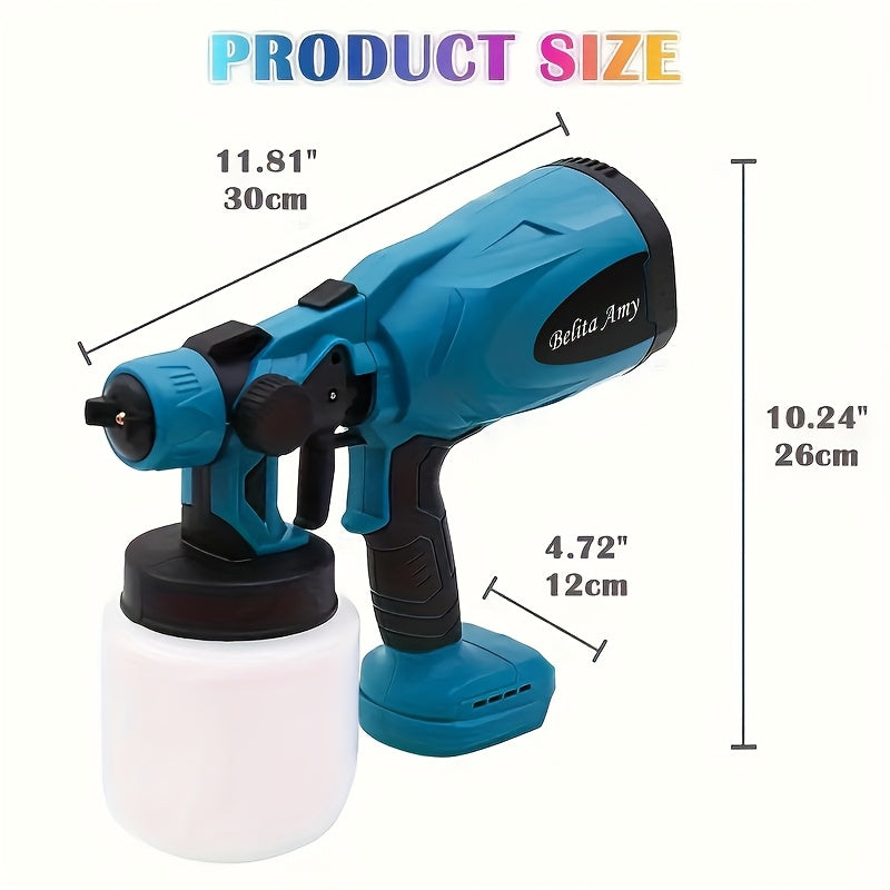 HVLP Electric Airless Paint Sprayer Gun with 3 Spray Patterns 27oz Container for House Walls Fence Furniture Cabinets Doors Car DIY Projects – Easy Clean Cordless Electric Spray