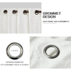 Luxury Distressed Crushed Velvet Curtains - 4-Piece Set (2 Panels + 2 Tiebacks), Grommet Top, Room Darkening | 10 Colors, 3 Sizes