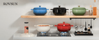 Dutch Oven 5QT 6QT 7.5QT Enameled Cast Iron Cookware with Lid Silicone Handles Oven Safe 500°F Bread Baking Stews Roasts Multiple Colors