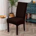 Stain-Resistant Stretch Dining Chair Covers Set of 4 or 6 Jacquard Polyester-Spandex Removable Slipcovers – Pet & Kid Friendly, Machine Washable, for Restaurant Home Wedding Christmas