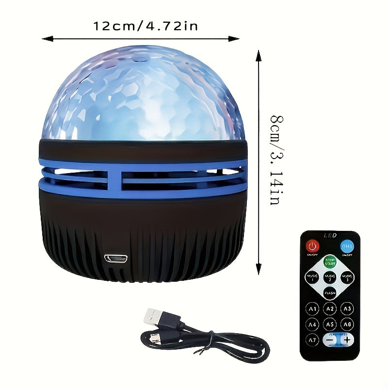 Starry Sky Mood Light – Milky Way Design 7-Color USB Frosted Glass Table Lamp with Remote Control for Bedroom Party Decor