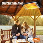 Ceiling Mounted Garage Heater 1500W Electric Radiant Space Heater with 90° Rotation for Garage Shop Large Room and Patio