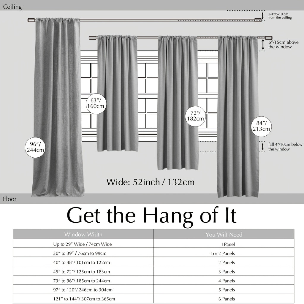 Blackout Curtains 4 Panel Set Grommet Textured for Bedroom & Living Room – 100% Room Darkening Thermal Insulated Luxury Drapes, 11 Colors & 5 Lengths