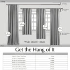 Blackout Curtains 4 Panel Set Grommet Textured for Bedroom & Living Room – 100% Room Darkening Thermal Insulated Luxury Drapes, 11 Colors & 5 Lengths