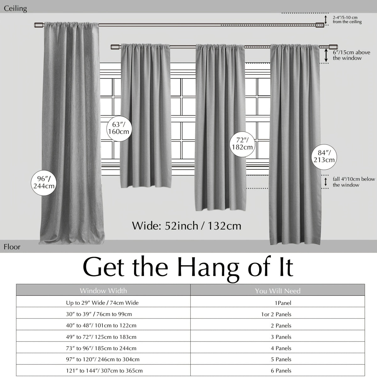 Blackout Curtains 4 Panel Set Grommet Textured for Bedroom & Living Room – 100% Room Darkening Thermal Insulated Luxury Drapes, 11 Colors & 5 Lengths