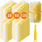 Electrostatic Microfiber Duster Refills with Handle – Swiffer-Compatible Disposable Dusters for Multi-Surface Home Cleaning, 29/61/122 Count