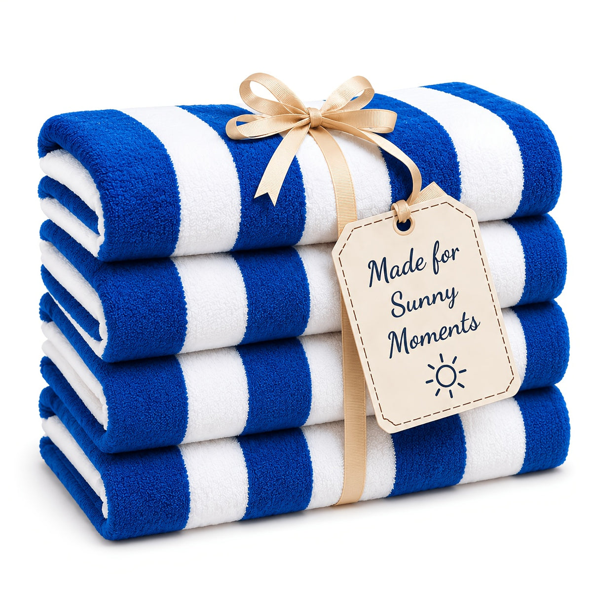 Oversized Striped Beach Towels 2 or 4pcs – Ultra-Soft Quick-Dry Sand-Free Vacation Design | Multiple Colors | Great for Beach, Swim, Travel, Yoga, Camping & Bath