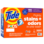 Laundry Detergent Pods Spring Meadow Scent – 39, 78 or 156 Count Packs, 3-in-1 Cleaning Power, HE Compatible Tide Pods for All Washers & Temperatures