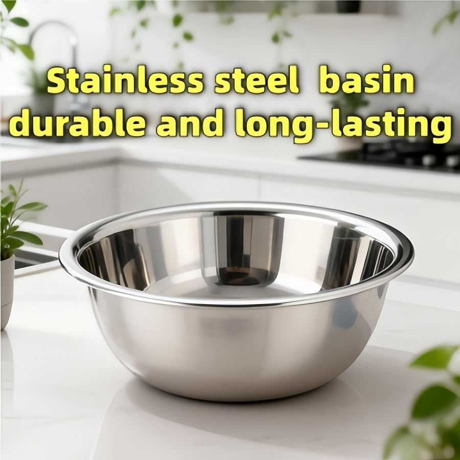 Extra Large Stainless Steel Mixing Bowl – Heavy-Duty Deep Prep Basin for Cooking, Baking, Salad & Dough | 36cm / 40cm | Rustproof, Dishwasher Safe Kitchen Essential