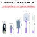 Electric Cup Scrubber 2-Speed IPX6 Waterproof – Type-C Rechargeable Bottle Brush Cleaner for 40oz Mugs, Tumblers & Water Bottles, Long Straw Brush & Wall Mount Storage, Kitchen Cleaning Tool
