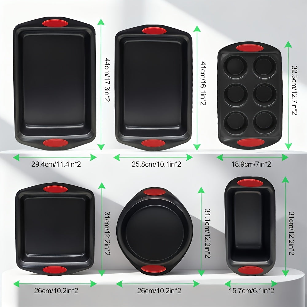 Baking Pan Set Oven-Safe Commercial Grade - Cookie Sheet Baking Sheet Round Cake Pan Muffin Pan Bread Pan Pizza Pan Square Pan - 4/6/12/23/46-Piece Kitchen Bakeware Sets, Restaurant Quality