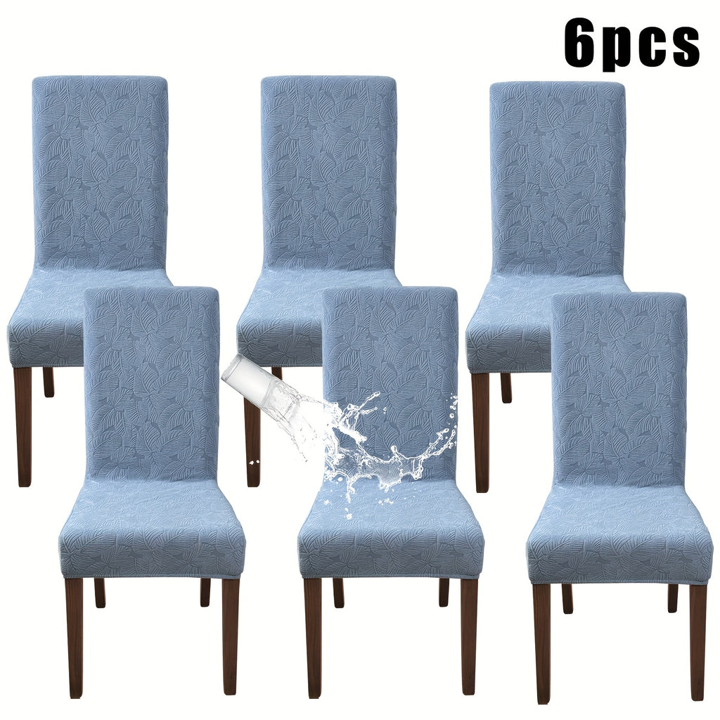 Dining Chair Covers 4/6pcs – Plant Print Stretch Parsons Chair Slipcovers 90% Polyester Elastic Band All-in-One Seat & Back Protector, Vintage Elegant Style for Kitchen Wedding Mother's Day Gift