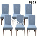 Dining Chair Covers 4/6pcs – Plant Print Stretch Parsons Chair Slipcovers 90% Polyester Elastic Band All-in-One Seat & Back Protector, Vintage Elegant Style for Kitchen Wedding Mother's Day Gift