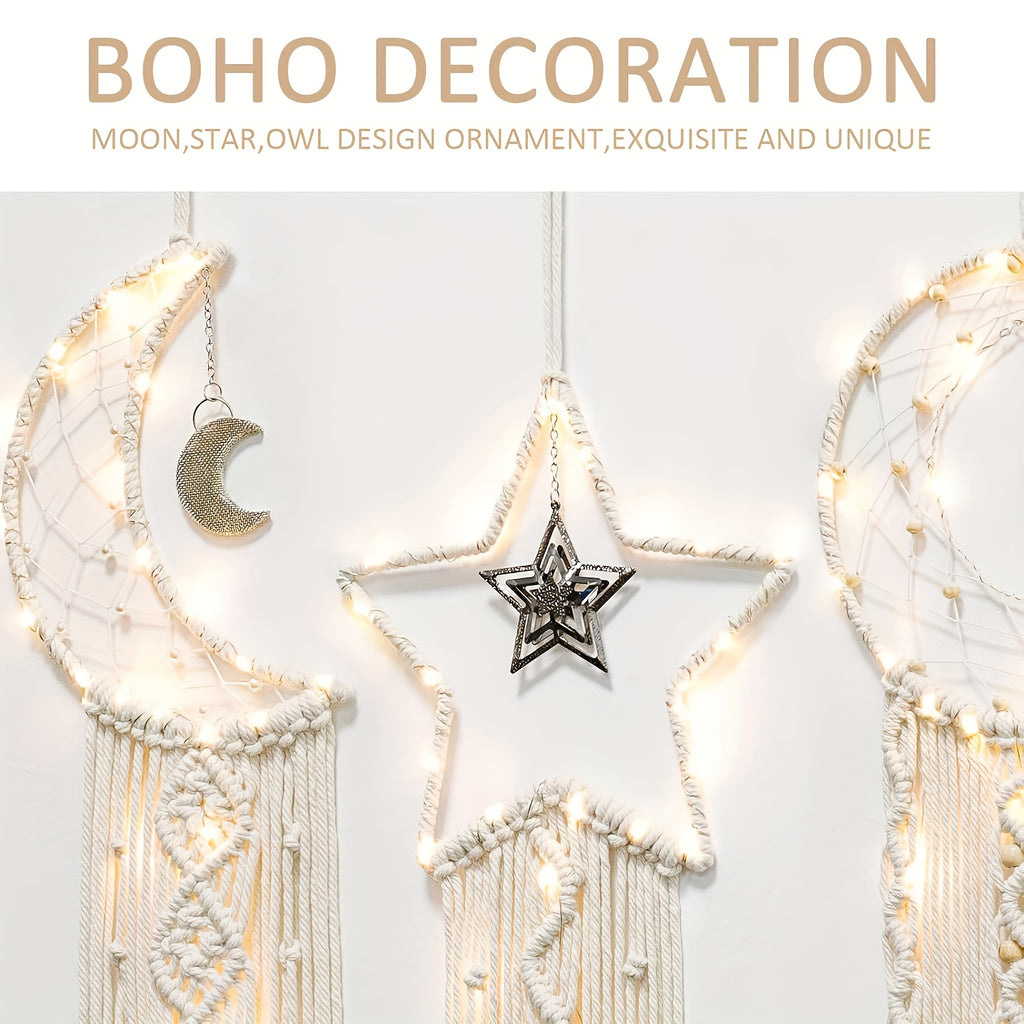 Dream Catcher 4pcs Scandinavian Woven Boho Wall Decor Home Room Decor Gift for Women Mom Grandma Teenage Girls Birthday Gift