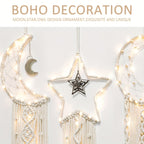 Dream Catcher 4pcs Scandinavian Woven Boho Wall Decor Home Room Decor Gift for Women Mom Grandma Teenage Girls Birthday Gift