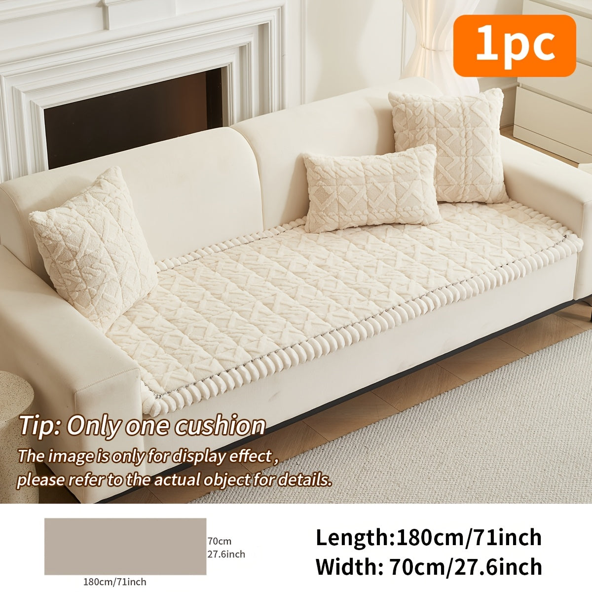 Thickened Quilted Sofa Cushion Pad Soft Polyester Seat Mat for Loveseat 2 3 4 Seater Sofa Autumn Winter Warmth Home Decor Dark Gray Dark Coffee Cream Green