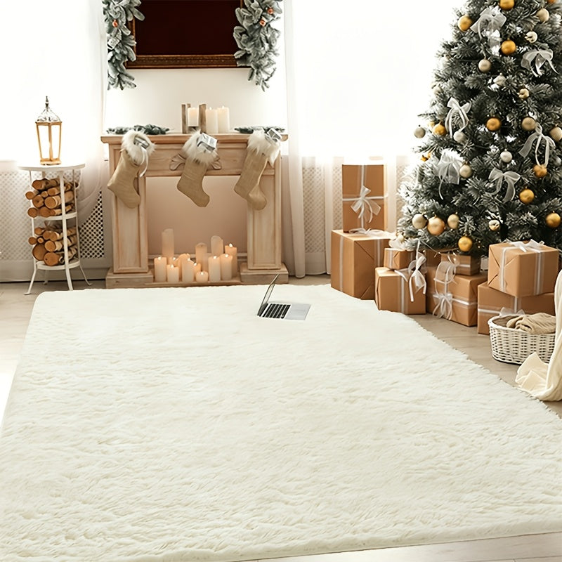 Shaggy Plush Area Rug Soft Non-Slip Fluffy Floor Carpet for Living Room Bedroom Bedside 6 Colors 4 Sizes
