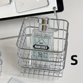 Open-Weave Storage Basket Organizer 1 or 2 Pack Multi-Purpose Bin for Bathroom Kitchen Desk Shelf Sleek Sturdy Contemporary Home Organization