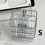 Open-Weave Storage Basket Organizer 1 or 2 Pack Multi-Purpose Bin for Bathroom Kitchen Desk Shelf Sleek Sturdy Contemporary Home Organization