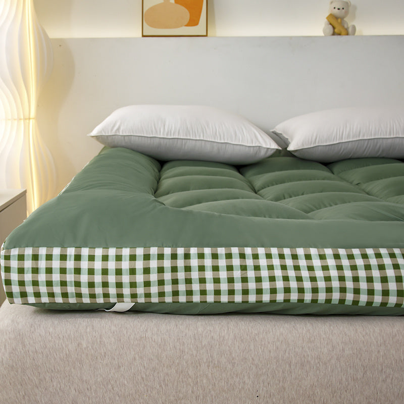 Japanese Plush Roll-Up Mattress Topper | Quilted Fitted Mattress Pad Cover, Breathable Folding Sleeping Pad, Machine Washable Mattress Protector – Twin Full Queen King