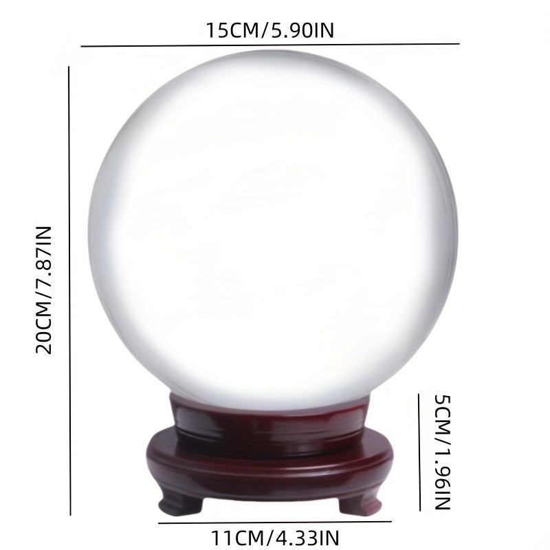 Natural Crystal Ball Ornament Set of 3 – 60mm 80mm 100mm High-Transmittance Feng Shui Crystal Sphere | Decorative Ball for Bedroom, Porch & Living Room | Photography Ball, Prayer & Meditation