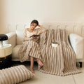 Quilted Anti-Static Thick Throw Blanket – Warm Cozy Twill Weave Bed Blanket in 7 Colors & 4 Sizes for Bedroom, Dorm & Office Nap