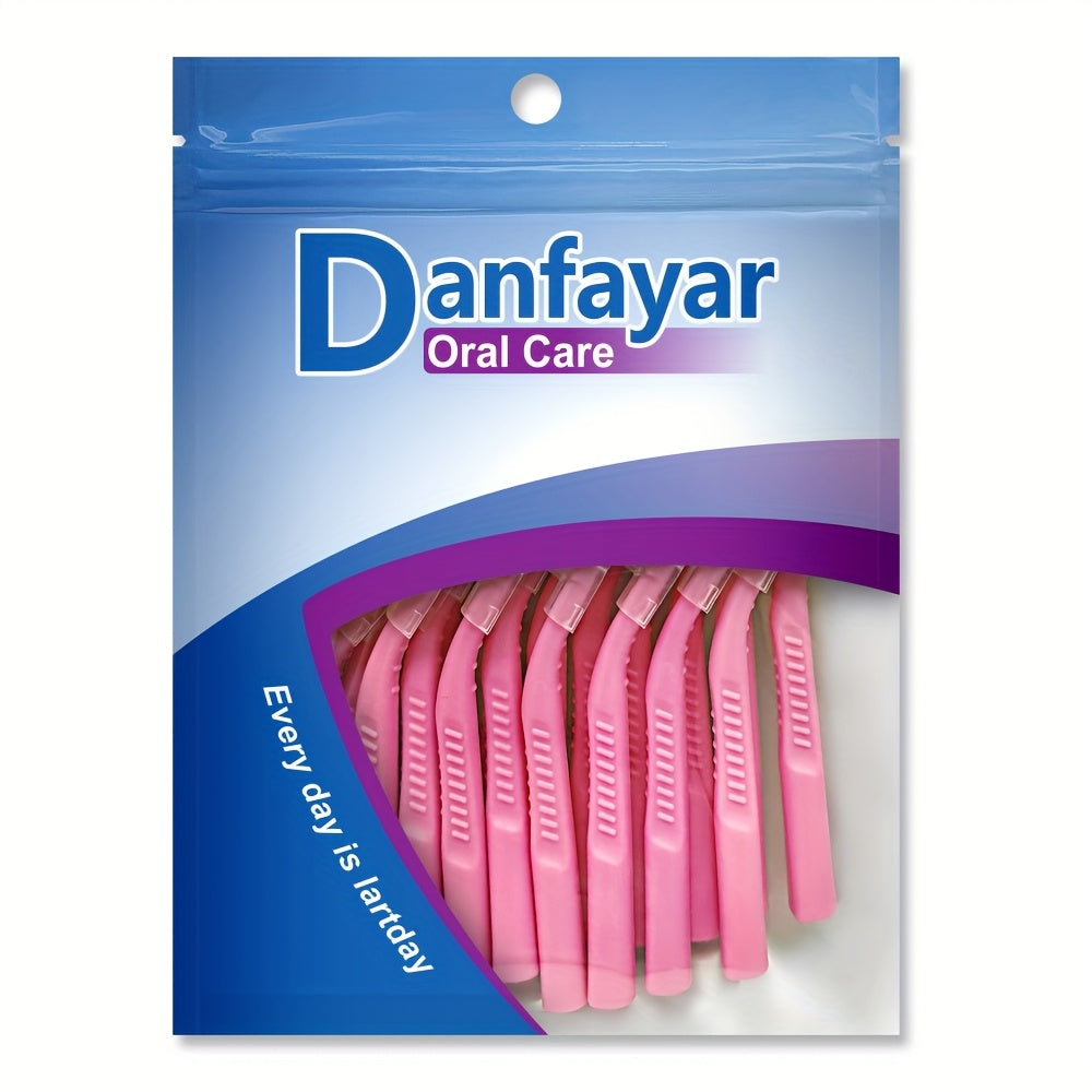 Interdental Brushes 36 Pack L-Shaped - Soft Nylon Bristle Floss Picks for Braces Teeth Cleaning Sensitive Gums Adults Multiple Sizes
