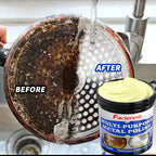 Calcium Carbonate Metal Polish Paste 150g with Sponge – Restores Shine on Stoves, Range Hoods, Pots & Sinks | Long-Lasting Protection & Luster