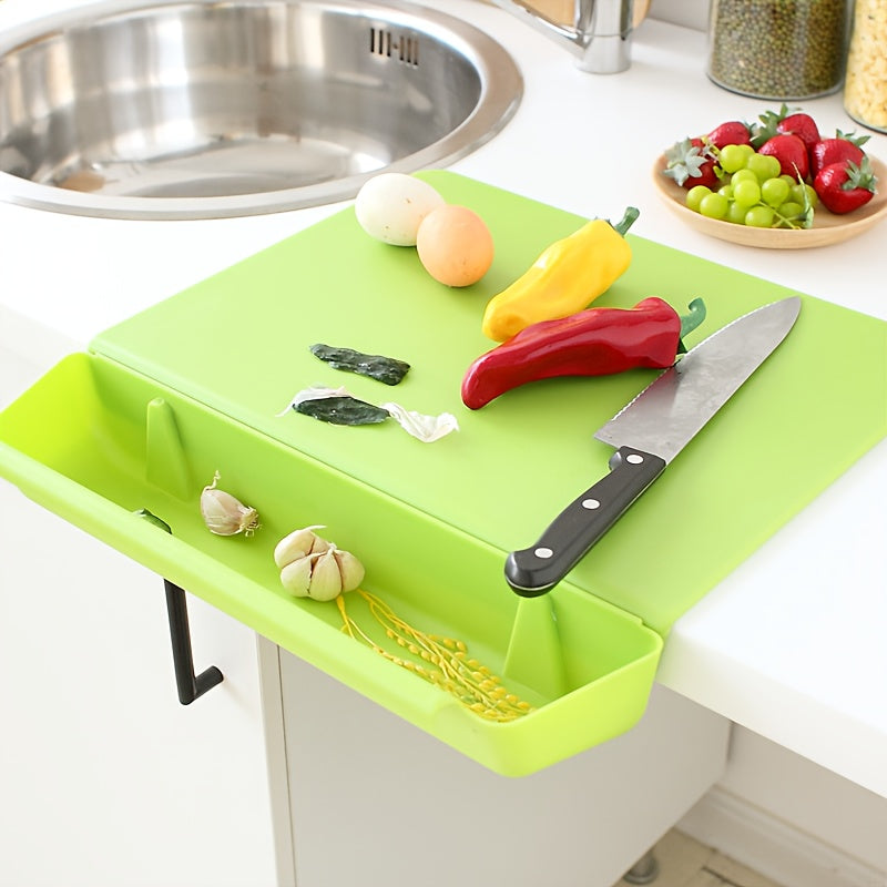 2-in-1 Non-Slip Cutting Board with Detachable Food Container – Dishwasher Safe Kitchen Essential for Vegetables & Fruits