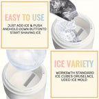 Manual Ice Shaver Machine Hand-Powered BPA-Free Plastic Crusher for Shaved Ice, Snow Cones & Slushies – Includes Ice Cube Trays, Perfect for Home, Parties, Picnics & BBQs