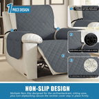 Recliner Chair Cover Non-Slip Pet-Friendly Integrated Furniture Protector Slipcover for Armchair Single Sofa Easy Install Machine Washable for Dogs Cats Living Room