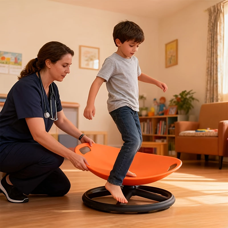 Sensory Spinning Chair for Kids with Anti-Slip Metal Base – Balance & Concentration Training Seat for Autism, Therapy & Home Use, Sensory Integration Exercise Chair for Training Centers, Gift Idea