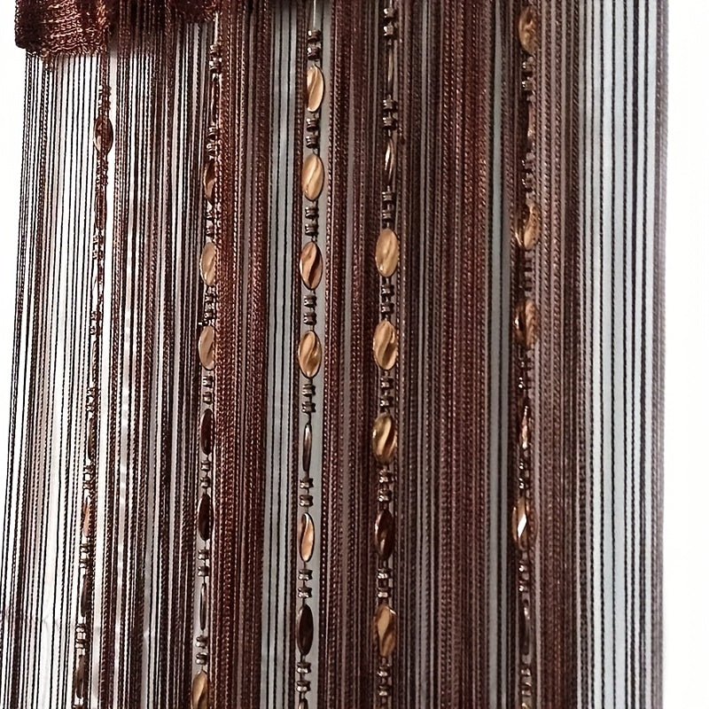 Beaded String Curtain Room Divider Boho Fringe Tassel Doorway Panel – Easy Hang Decorative Bead Curtain for Bedroom, Living Room & Hallway | 2 Colors