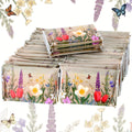 Pocket Facial Tissue Packs 50 Pack, 500 Sheets 3-Ply Disposable Travel Tissues Slim Design with Retro Flower Pattern, Perfect for Purse Weddings Guests & Home Decor