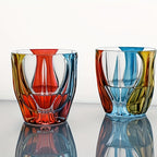 Czech Crystal Hand-Painted Wine Glass 150ml – Luxury Three-Color Painted Drinkware for Red Wine & Whiskey | Elegant Gift & Table Decoration