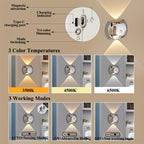 Motion Sensor Night Light Rechargeable – Magnetic Wall Light with 60-Day Battery, Wireless LED for Bedroom, Hallway, Staircase & Wardrobe (Gold, Silver or Black)