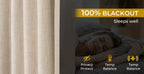Blackout Curtains for Living Room & Bedroom - 100% Blackout Textured Panels, Thermal Insulated, Rod Pocket & Clip Rings, Multiple Sizes & Colors
