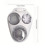Egg Slicer 3-in-1 Heavy Duty Manual Egg Cutter with Circular Blade - Slice Crush and Cut Eggs Easily, Multifunctional Egg Tool for Home & Commercial Kitchen